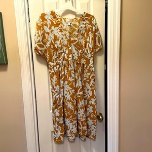Ava & Viv size X mustard/light blue dress